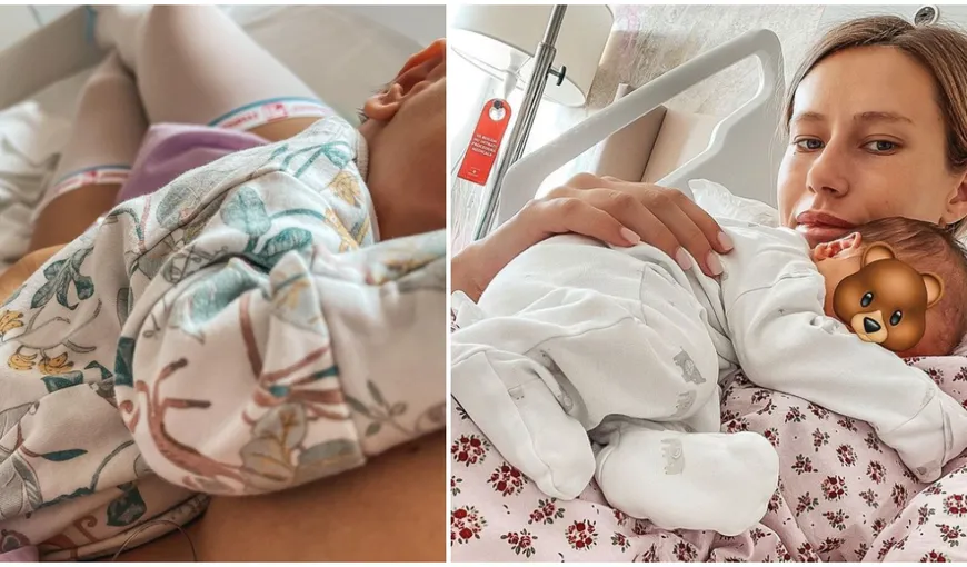 Primele imagini cu bebelușul lui Dani Oțil și al Gabrielei Prisăcariu: „Nu am poza aia din maternitate machiată și coafată”