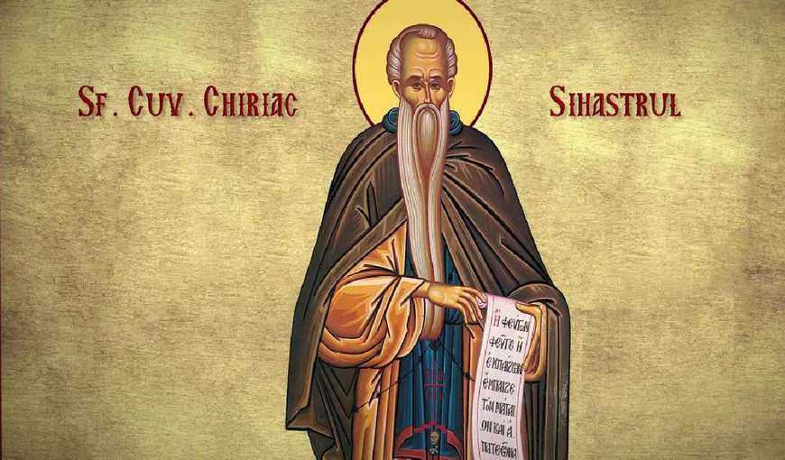 Calendar ortodox 29 septembrie 2022. Sfântul Chiriac Sihastrul, puternic vindecător al bolnavilor și blând mângâietor al celor întristați