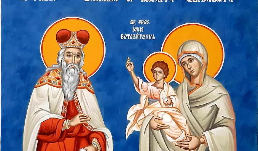 Calendar ortodox 5 septembrie 2023. Sfântul Proroc Zaharia şi Dreapta Elisabeta, ocrotitori ai mamelor şi copiilor. Rugăciune pentru iertarea păcatelor și mântuirea familiilor creștine