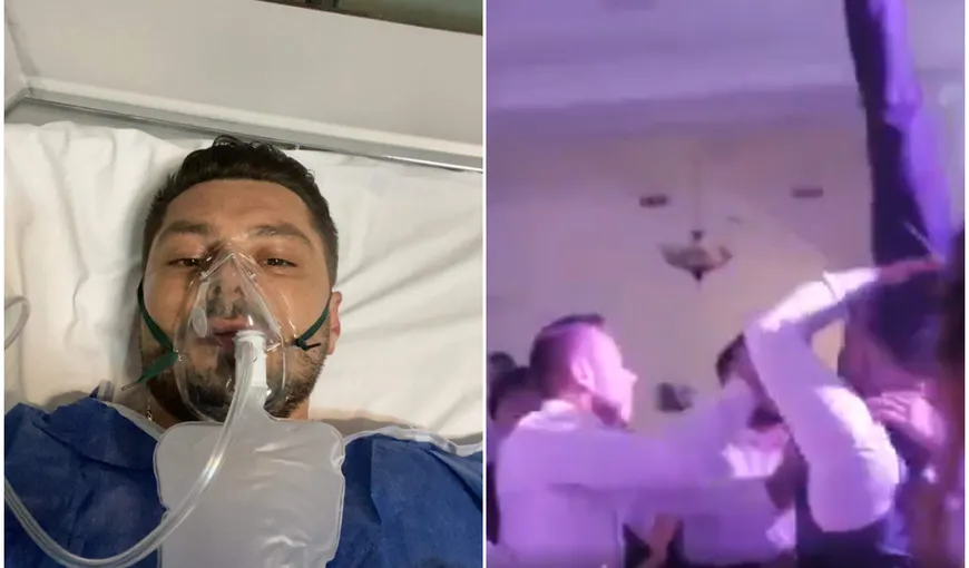 Nuntă încheiată tragic! Mirele a ajuns la spital cu coloana fracturată după ce a fost scăpat din brațe de nuntașii care l-au luat pe sus. VIDEO