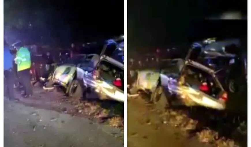 Accident cu patru maşini în Argeş. Trei persoane au fost rănite grav