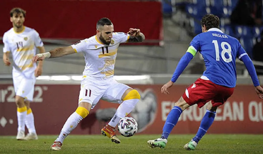 Preliminarii CM 2022: Liechtenstein ajută România, 1-1 cu Armenia