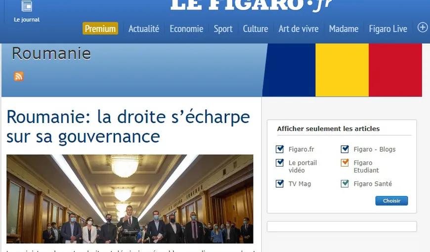 Le Figaro, despre criza politică din România: „Coaliţia se destramă din cauza propriei guvernări”