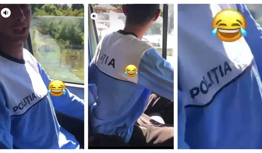 Un tânăr din Gorj s-a lăudat pe Facebook cu un tricou de poliţist pentru că „nu te opreşte nimeni”. Ce a păţit după ce Poliţia a văzut imaginile