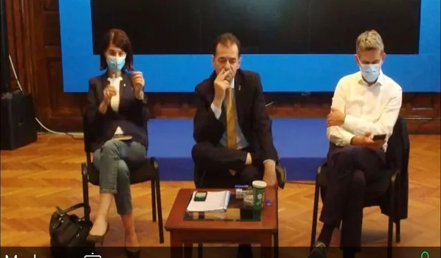 Ludovic Orban face gafă după gafă. Președintele PNL, surprins fumând în sediul partidului – FOTO