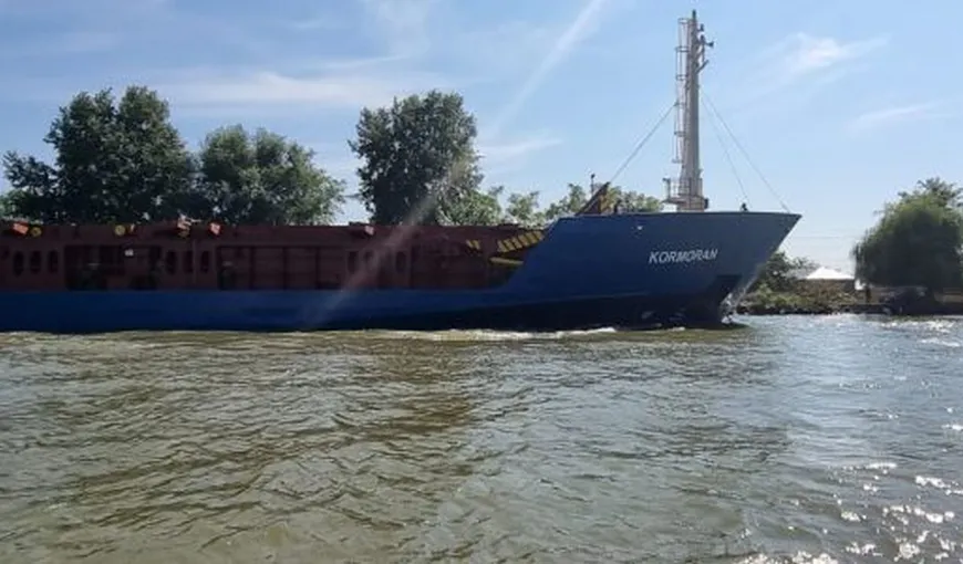 Accident naval în Tulcea! Navă maritimă încărcată cu grâu a lovit trei catamarane aflate la mal