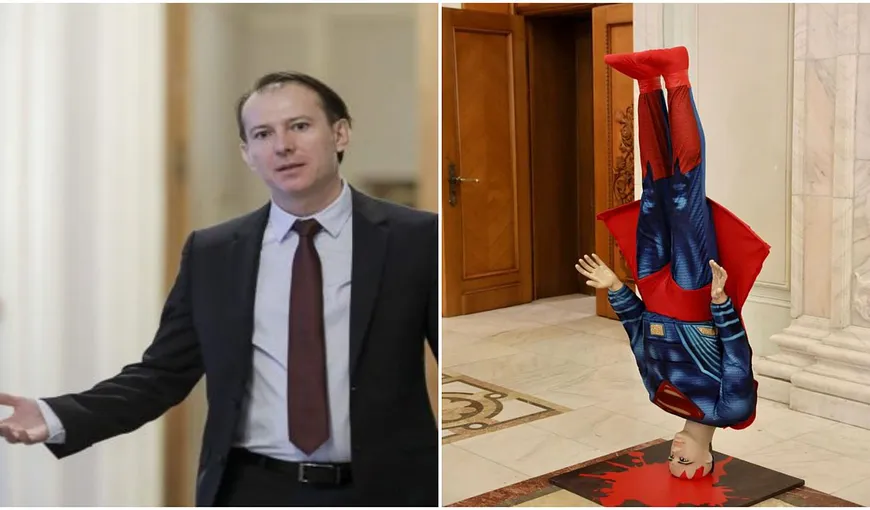 Surpriză în ziua moţiunii de cenzură. Social-democraţii au venit cu „Superman Cîţu”, în Parlament – FOTO şi VIDEO