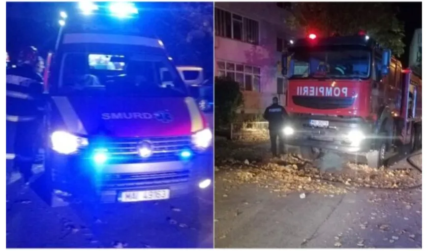 Incendiu într-un bloc din Tulcea. O fată de 15 ani a sărit de la etajul patru