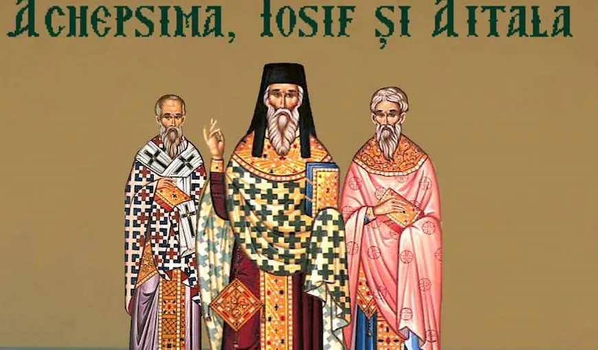 Calendar ortodox 3 noiembrie 2022. Sfinții Achepsima, Iosif și Aitala, mari tămăduitori. Scurtă rugăciune care se spune la vreme de boală