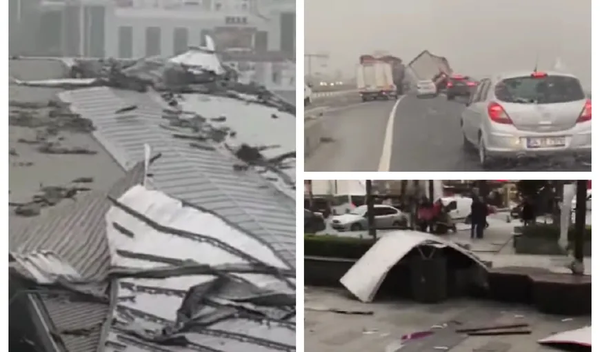 O furtună a făcut dezastru în Turcia. Cel puţin patru persoane au murit, tiruri răsturnate de vânt pe autostradă, iar mai multe case au rămas fără acoperiş VIDEO