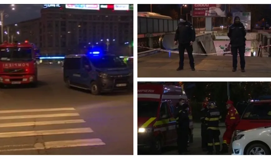 Alerta cu bombă de la metrou Piaţa Victoriei, falsă. În Ajunul Crăciunului, forţele de ordine au fost puse pe jar din cauza unui rucsac FOTO&VIDEO