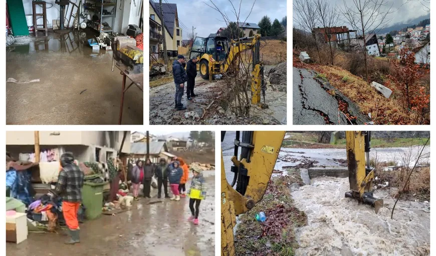Dezastru după inundaţiile din ultimele zile, în România. Zeci de oameni au rămas pe drumuri înainte de Sărbători