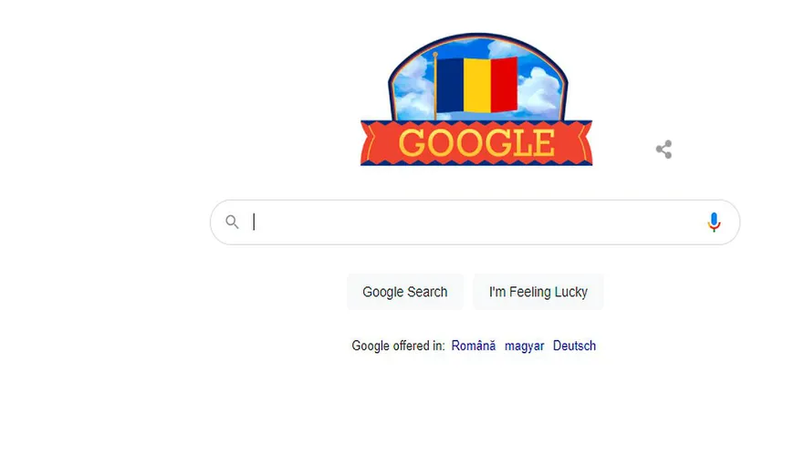 1 Decembrie. Google sărbătorește printr-un doodle special Ziua Națională a României. Țara noastră sărbătorește 103 ani de la Unire!