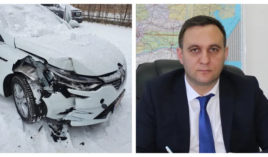 EXCLUSIV | Mihai Ponea, vicepreşedintele ANSVSA, accident cu maşina de serviciu. Autoturismul cu doar 17 km la bord nu avea cauciucuri de iarnă