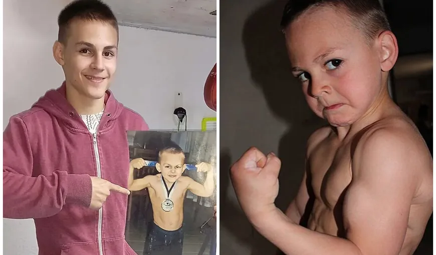 Cum arată „Micul Hercule” la 17 ani. Giuliano Stroe a intrat în Cartea Recordurilor la vârsta de cinci ani ca fiind cel mai puternic copil din lume