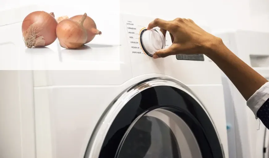 Truc genial! Bagă o ceapă în maşina de spălat şi hainele nu vor mirosi a tocăniţă