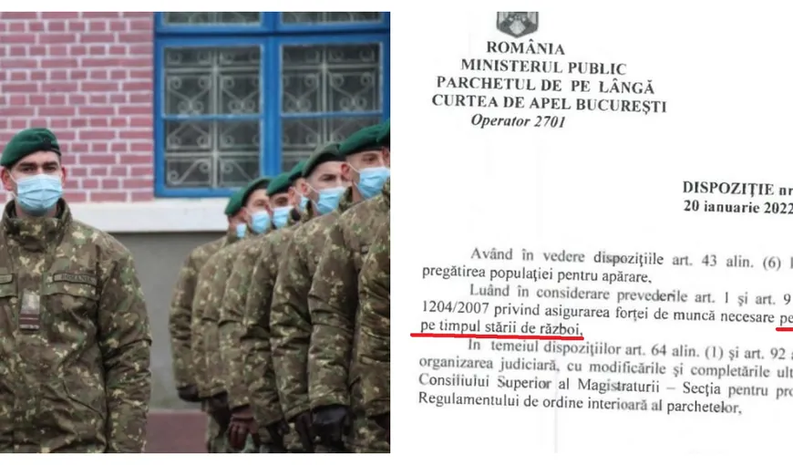 Pregătiri în caz că începe războiul în Ucraina. Documentul semnat de procurorii Curţii de Apel Bucureşti