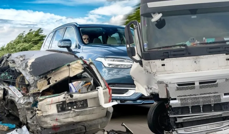 Un Volvo XC 90 a fost lovit în plin de un TIR pe autostrada A1 şi a fost făcut praf! Totuşi niciun pasager nu a murit! „Legenda” care spune că în maşina asta nu a murit nimeni niciodată este cât se poate de reală! Imagini incredibile de la accidentul crunt!