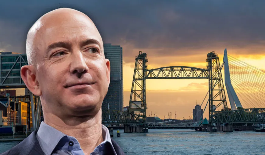 Olanda „distruge” podurile în faţa lui Jeff Bezos. O structură istorică din Rotterdam va fi demontată pentru ca a permite să treacă iahtul miliardarului