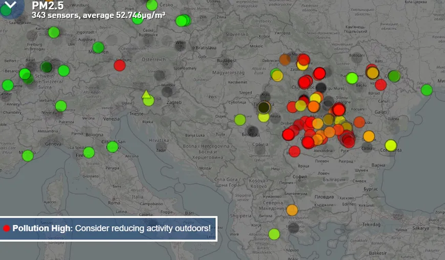 Poluare masivă în București şi în Ilfov, miercuri dimineață