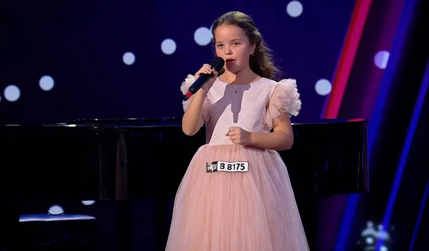 Ea e Meola Martina, fetița de 8 ani care a obținut Golden Buzz la Românii au Talent. Andra: „E un copil – geniu”