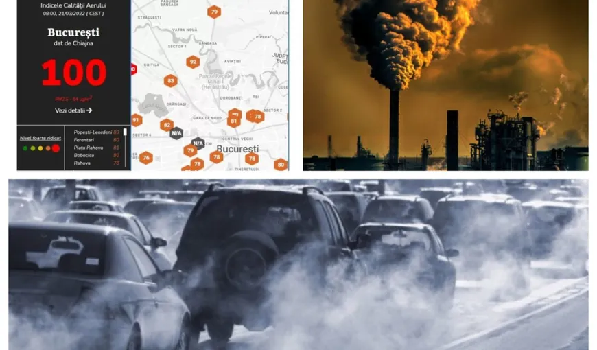 Poluare ridicată în București. Indicatorii privind calitatea aerului au ajuns la valorile maximum admise