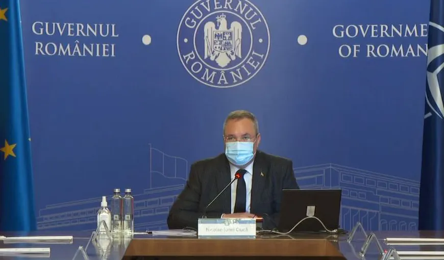 Nicolae Ciucă poartă mască în continuare în prima zi după încheierea stării de alertă. „Virusul nu a fost eradicat. E foarte important să respectăm aceste recomandări”
