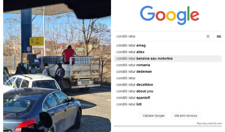 „Condiții retur benzină sau motorină”, în topul căutărilor pe Google. Românii care au cumpărat carburant în cantități mari încearcă să-și recupereze banii