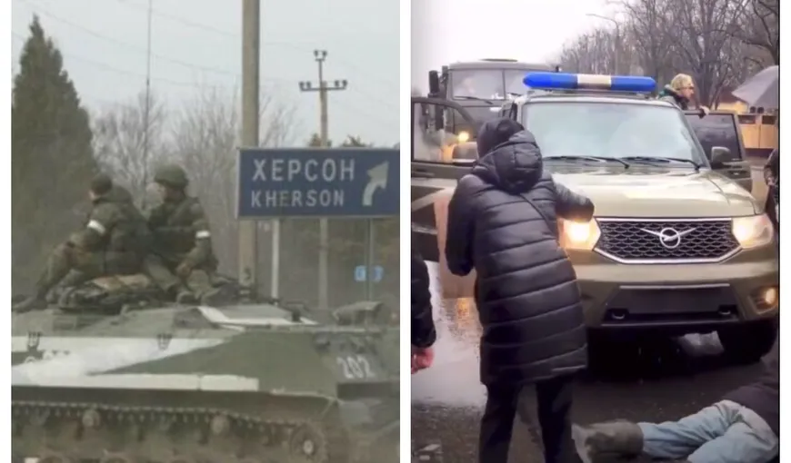 Primarul din Herson anunţă că oraşul ucrainean a rămas fără curent şi apă: „Trupele ruseşti sunt peste tot”. Oamenii s-au aşezat în faţa blindatelor ruseşti