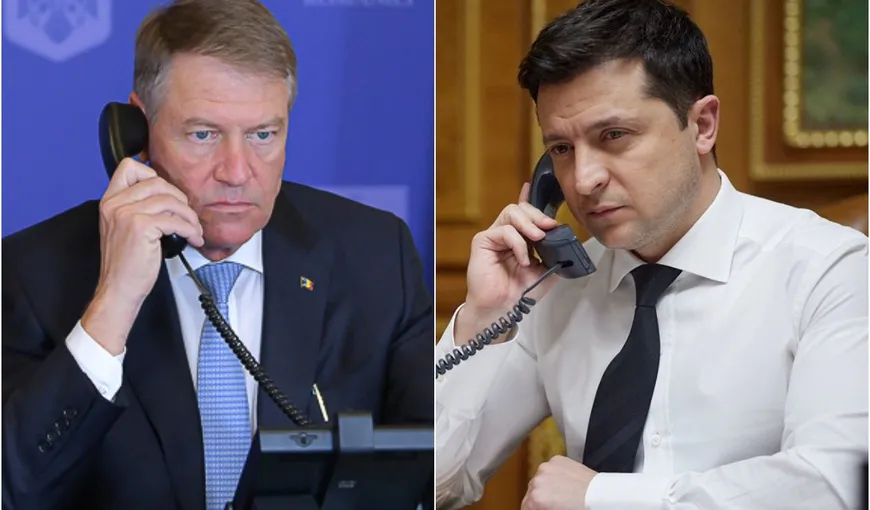 Klaus Iohannis a discutat la telefon cu Volodimir Zelenski. „Vom avea grijă de toţi cetăţenii ucraineni care ajung în România”