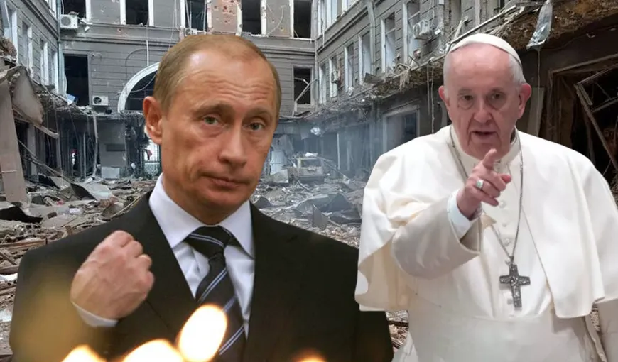 Papa Francisc îi transmite un mesaj ferm lui Vladimir Putin: „Îmi reînnoiesc apelul: ajunge!”