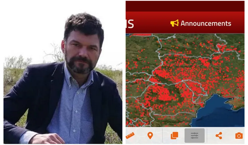 Octavian Berceanu, semnal de alarmă: România şi Ucraina ard de mama focului. Punctele roşii înregistrate de către sateliţii NASA nu sunt zone bombardate, ci incendieri de mirişti