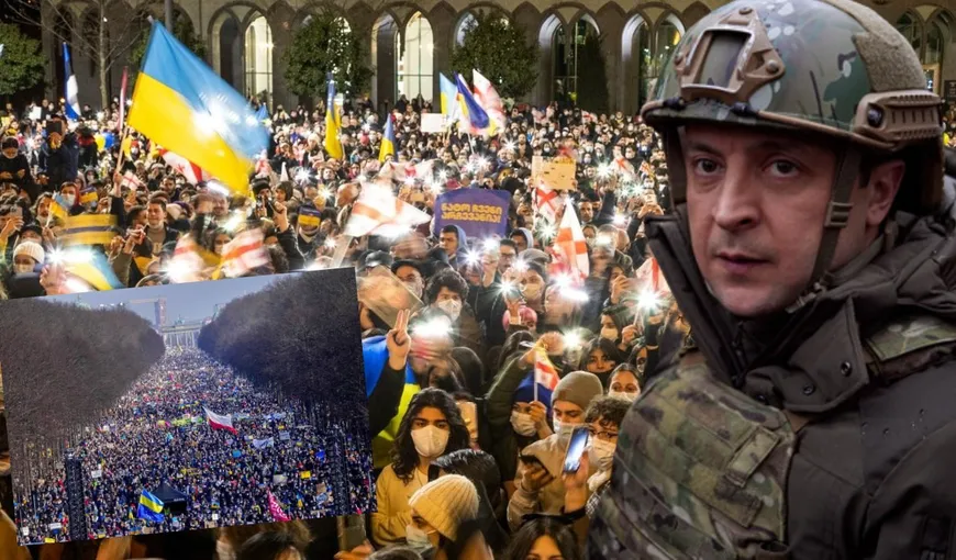 Volodimir Zelenski cere manifestaţii împotriva invaziei Rusiei, la nivel planetar. „Întâlniţi-vă în pieţe, pe străzi, arătaţi-vă şi faceţi-vă auziţi!”