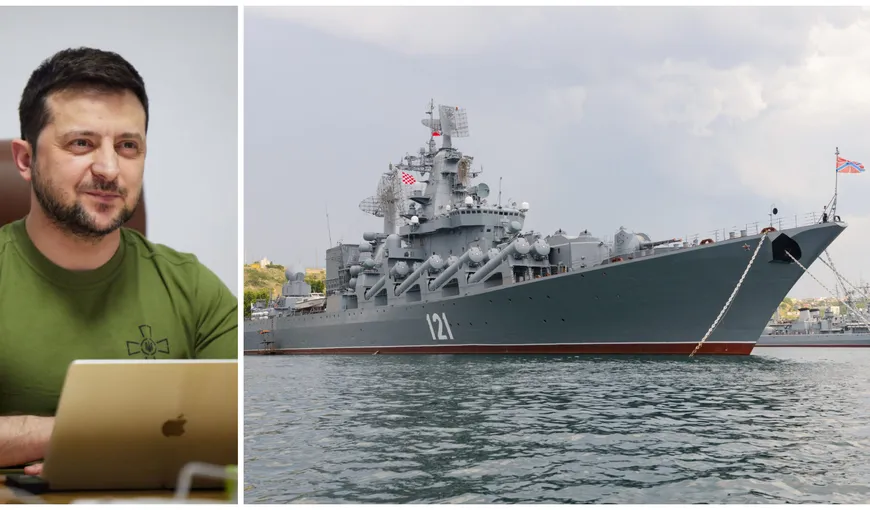 Zelenski, după distrugerea crucişătorului Moskva: „Am arătat că navele ruseşti pot merge… doar la fund”