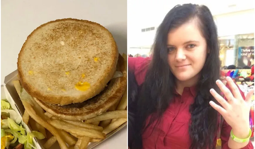 Ce a găsit o tânără într-un burger de la McDonald’s. Imaginile au devenit virale: „Era scârbos să găsesc ceva străin în mâncarea mea”