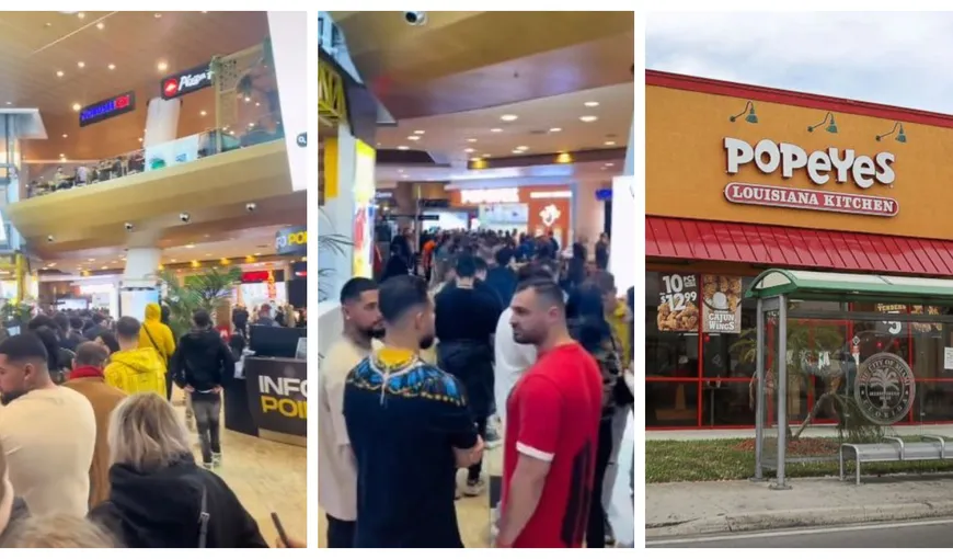 Primul restaurant fast-food Popeyes s-a deschis în România. Zeci de persoane au stat câte două ore la coadă să-și cumpere de mâncare. Ce prețuri sunt