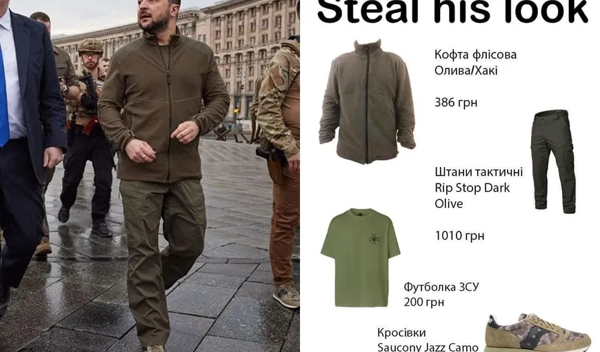 Acum poţi să te îmbraci ca Zelenski. Cum s-au viralizat hainele purtate de preşedintele ucrainean şi cât costă