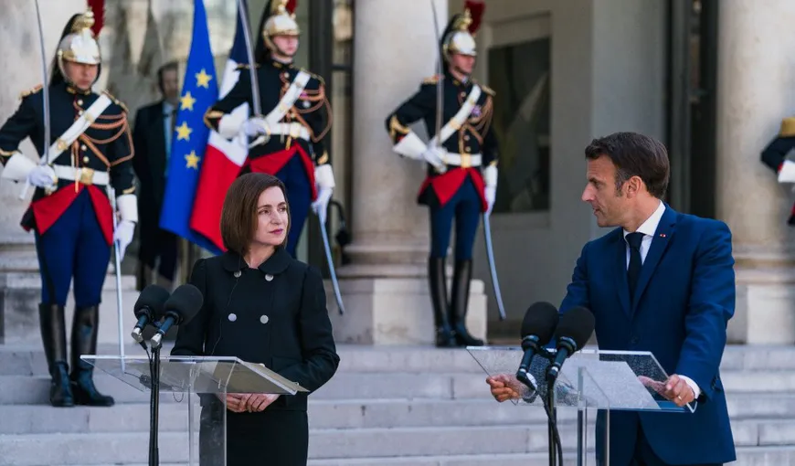 Macron vrea cât mai repede Moldova în UE. Anunţ important după întâlnirea cu Maia Sandu, de la Paris