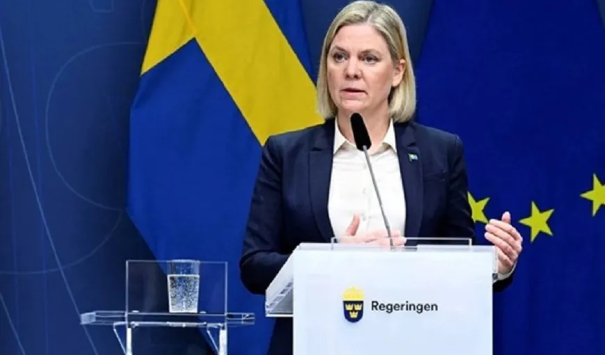 Suedia se alătură Finlandei şi va cere aderarea la NATO. Anunţa de ultima oră al premierului suedez Magdalena Andersson