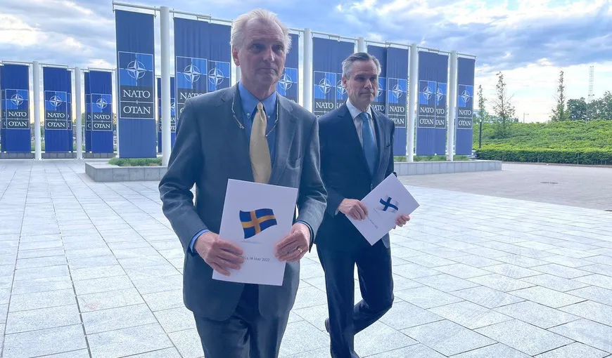 Finlanda şi Suedia au solicitat oficial aderarea la NATO. În câteva săptămâni, graniţa Alianţei cu Rusia se va mări cu 1.300 km