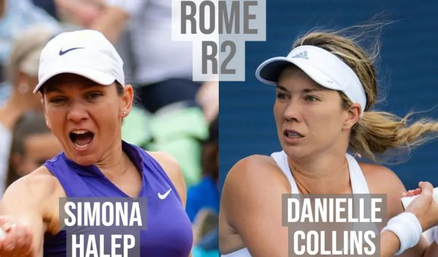 Simona Halep – Danielle Collins 6-7, 3-6 în turul al doilea la Roma. Românca, aproape de o nouă accidentare gravă