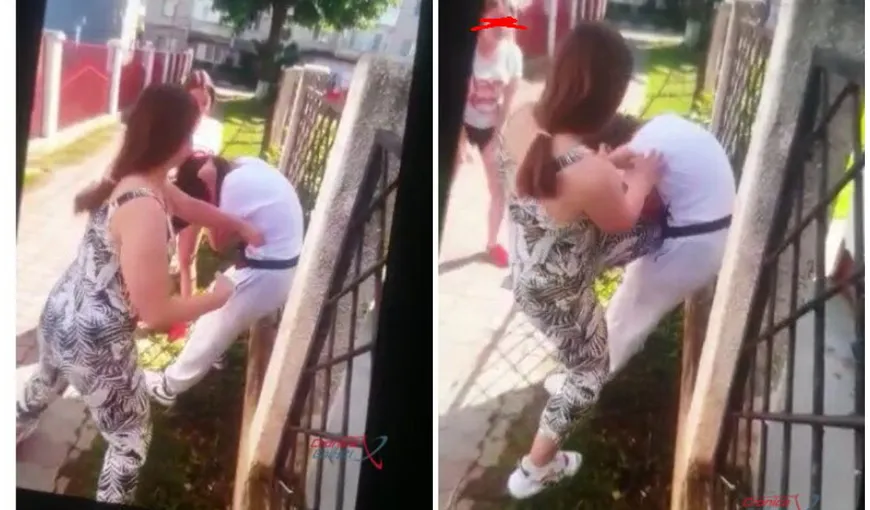 O elevă din Găeşti, bătută şi scuipată de o gaşcă de fete. Întreaga scenă a fost filmată