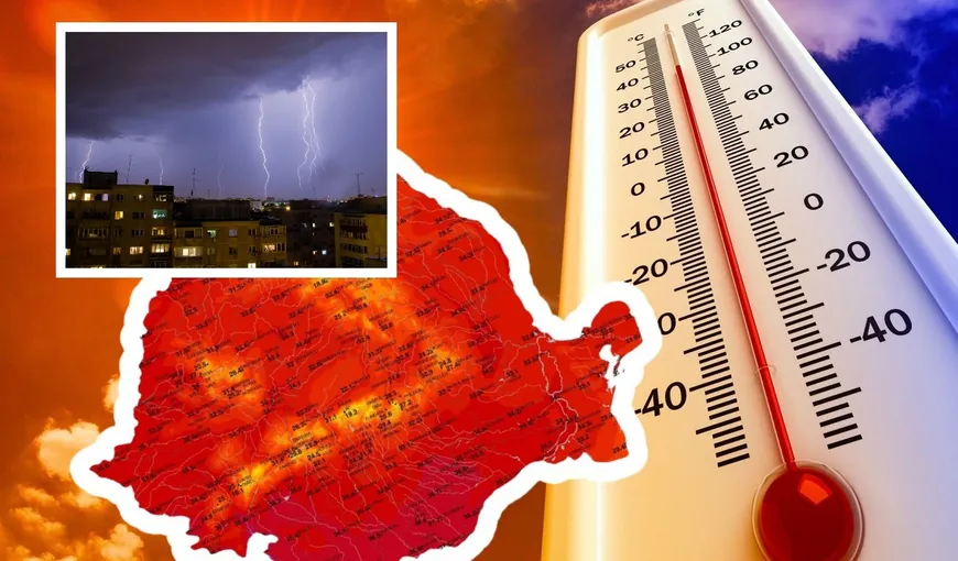 Alertă meteo, ANM a emis coduri galbene şi portocalii de fenomene meteo periculoase. Harta judeţelor afectate de furtuni