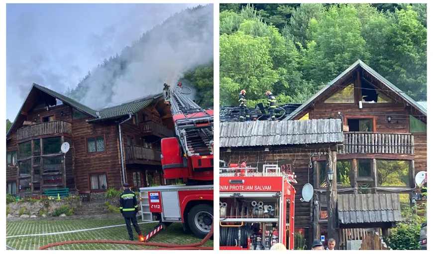 Incendiu la o cabană din Sibiu. Zeci de copii aflaţi în tabără, evacuaţi de urgenţă