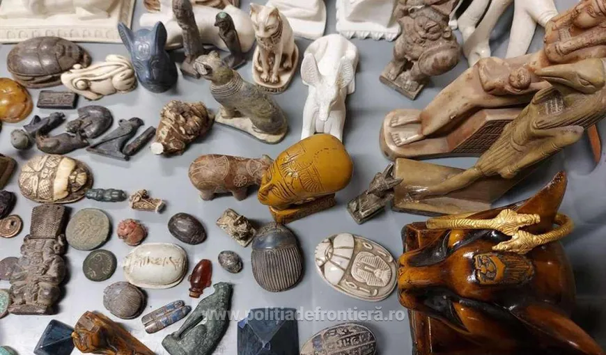 Artefacte arheologice, susceptibile de a face parte din patrimoniul cultural egiptean, descoperite în bagajele a doi libanezi pe Aeroportul Otopeni
