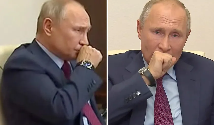 Noi imagini controversate cu Vladimir Putin. Preşedintele nu s-a mai putut opri din tuşit, ce motive a invocat VIDEO
