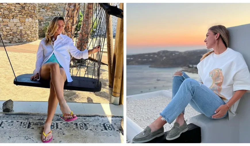 Cum se distrează Simona Halep în vacanța de vis din Mykonos, unde a plecat cu Toni Iuruc. Primele fotografii postate de tenismenă – FOTO
