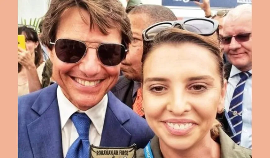 Claudia Pop, căpitan în Armata Română, a făcut selfie cu Tom Cruise. Imaginea a devenit virală: „A fost un moment emoționant”