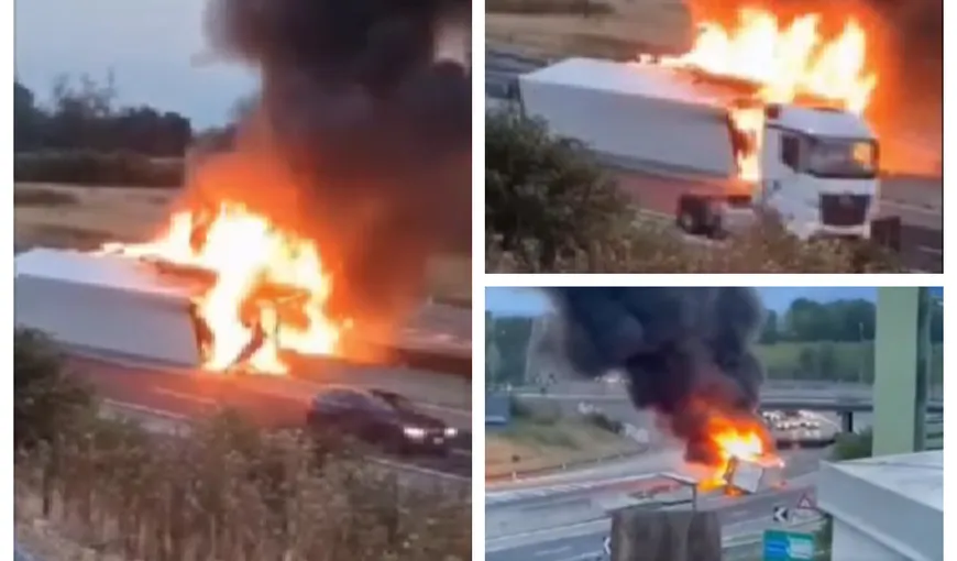 Tragedie în Italia. Un şofer român a ars de viu în cabina tirului