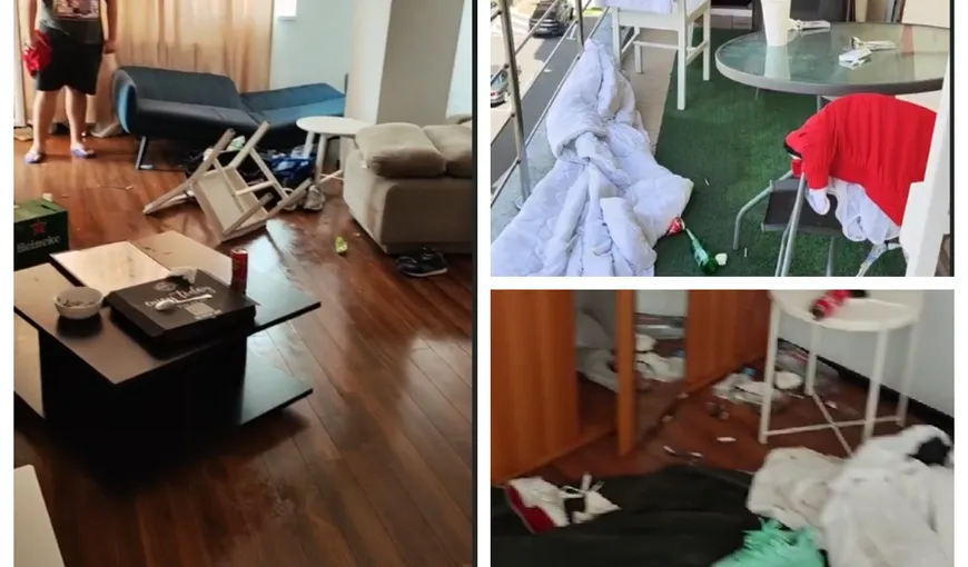 Apartament din Mamaia, distrus de un grup de tineri. Au rupt scaune, mese şi canapele VIDEO